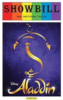 Aladdin the Musical - June 2015 Showbill with Rainbow Pride Logo 